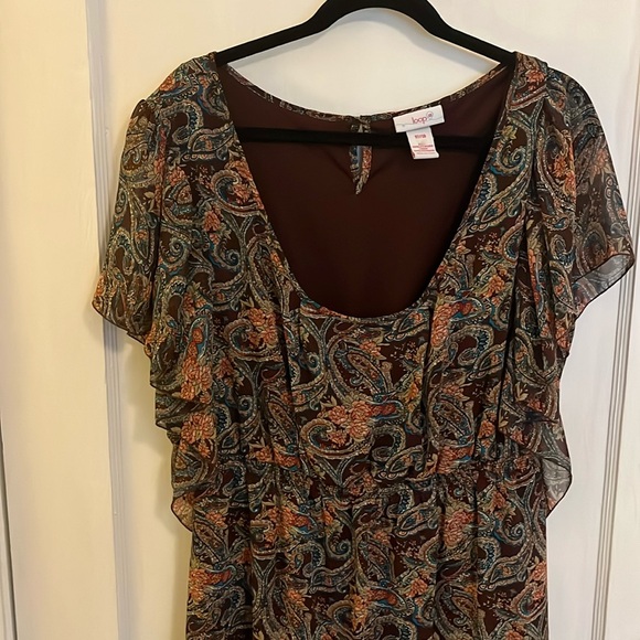 Loop 18 Floral Printed Dress with Flutter Sleeves (Juniors 17/19) - Picture 2 of 7